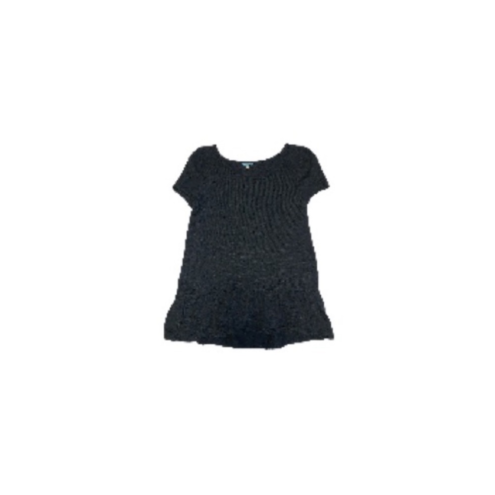 Anthropologie Leifnotes Black Short Sleeved Peplum Sweater - Women’s Size Small